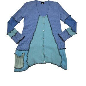 Cyndi Buck Design Unique/Artsy/One of a Kind Cashmere Cardigan Women's Size S/M